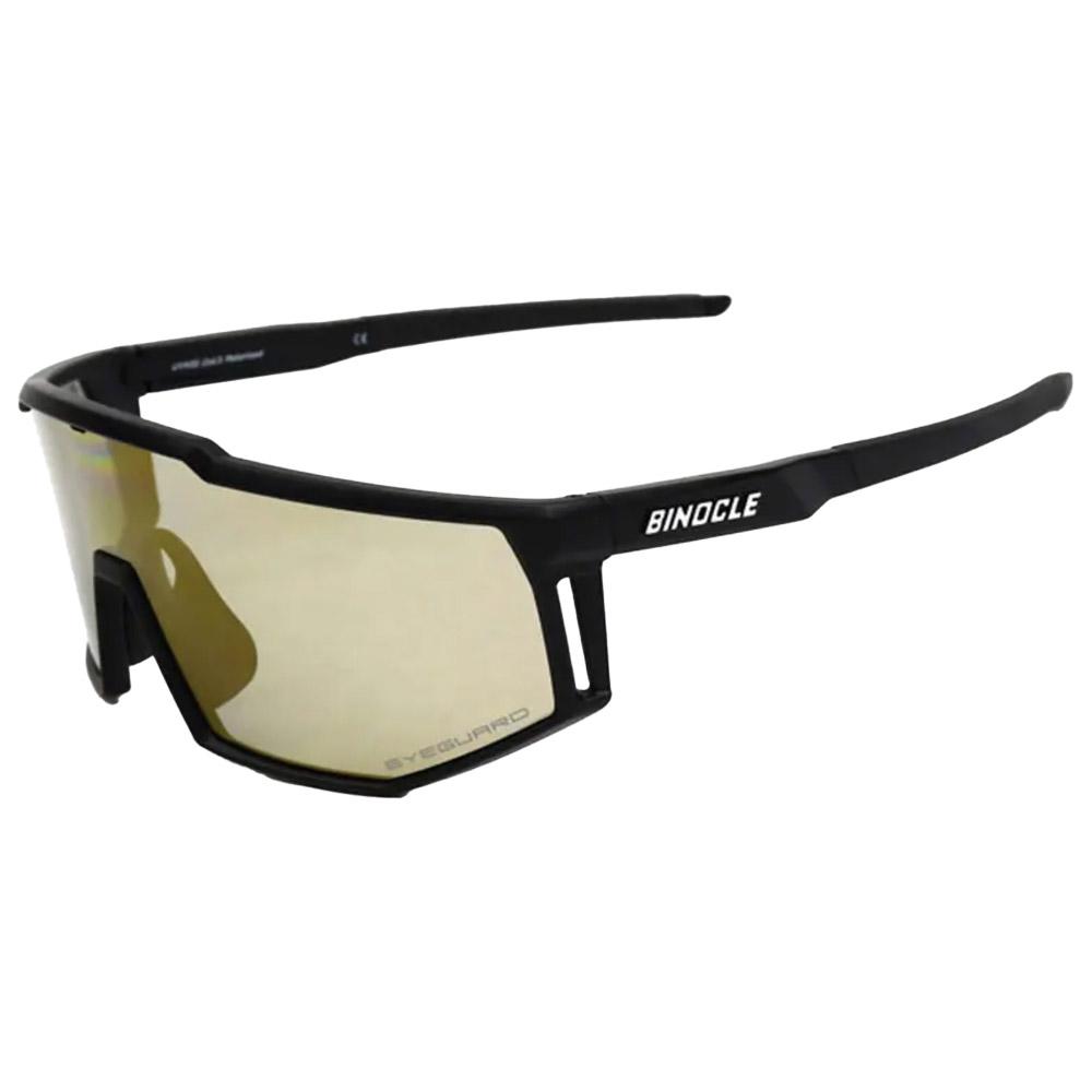 Binocle Eyewear - Horizon Shiny Black Gold Mirror Polarized - Sunglasses