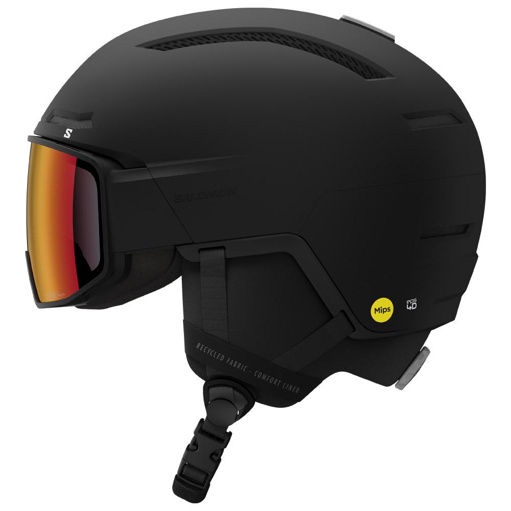 Visor Helme Salomon Driver Pro Sigma Photo Mips Black Poppy Red