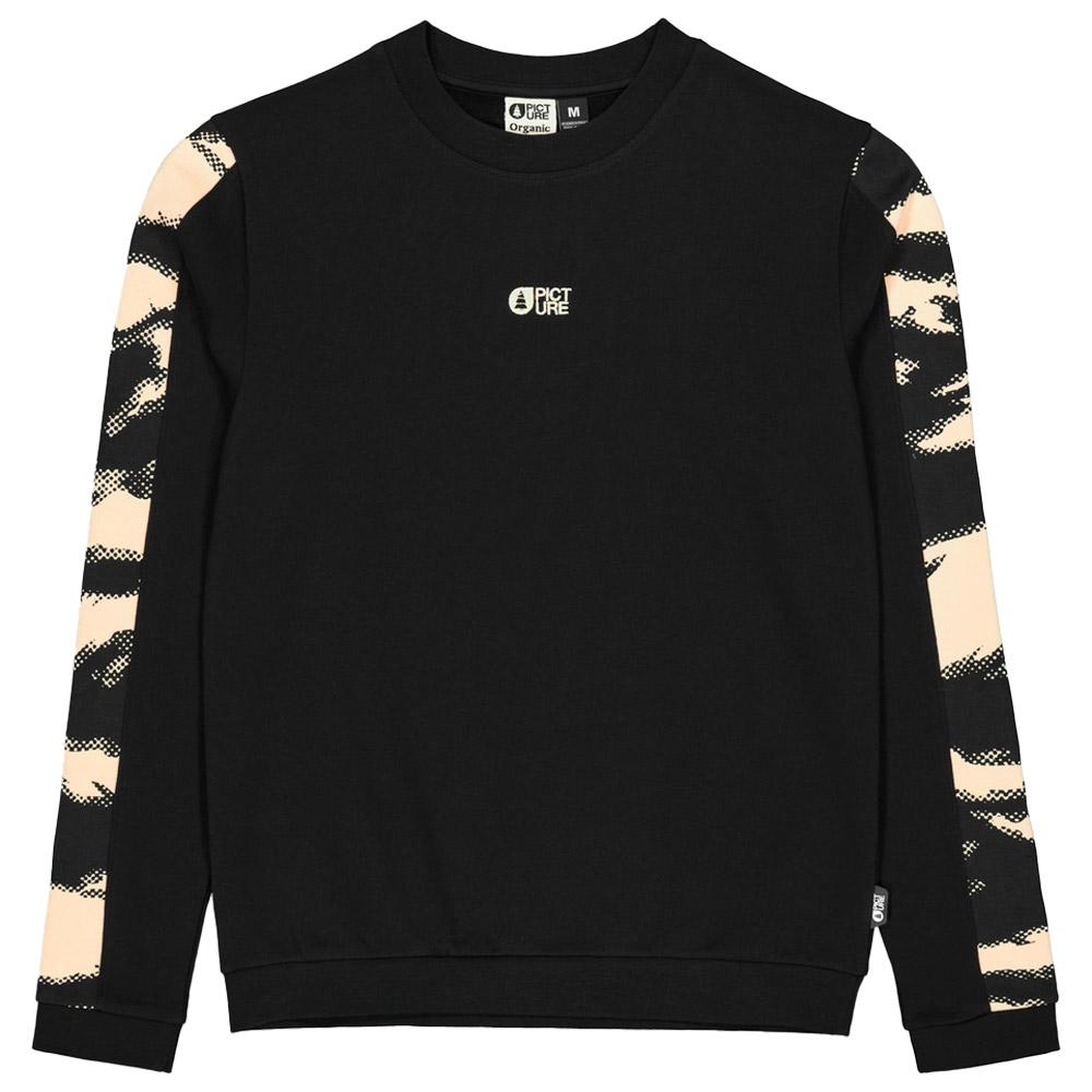 Picture - Blayr Printed Crew Black Shadow - XS - Sweatshirt