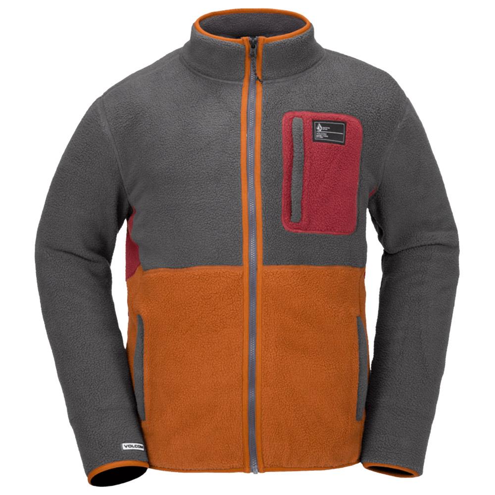 Volcom - Fleecer Full Zip Charcoal - XL - Fleece - Größe XL - Goldange - Damen - Glisshop.de