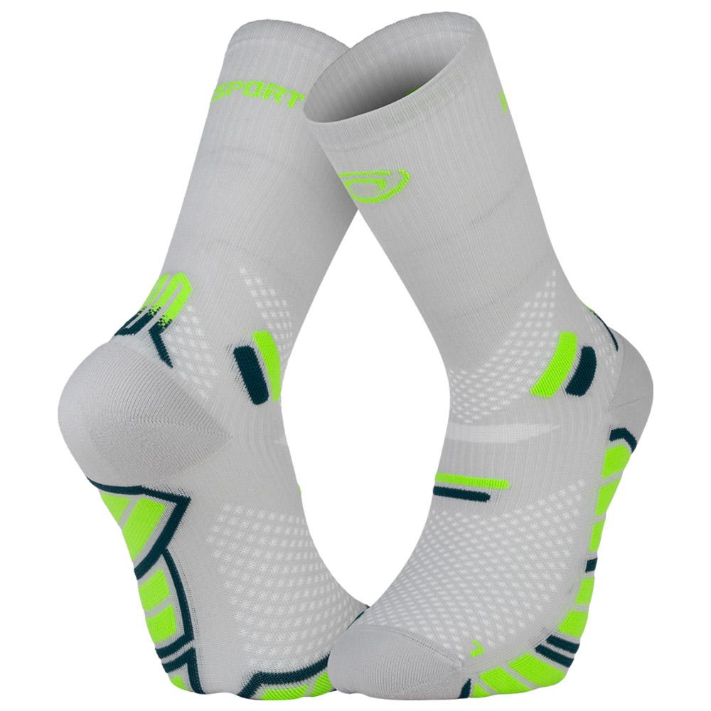 Bv Sport - Trail Socks Ultra High Gris Lime - 36-38 - Socks