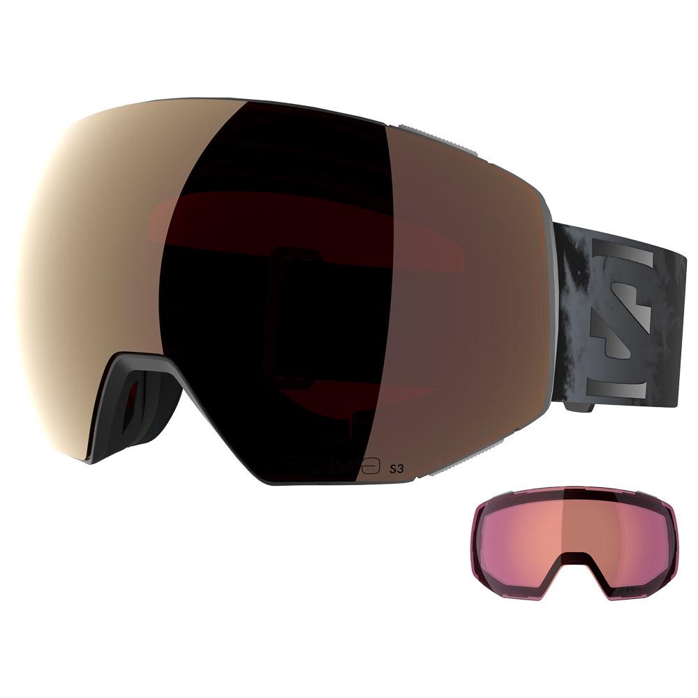Salomon - Radium Prime Black Sigma Gun Metal + Sigma Light Blue - Skibrille