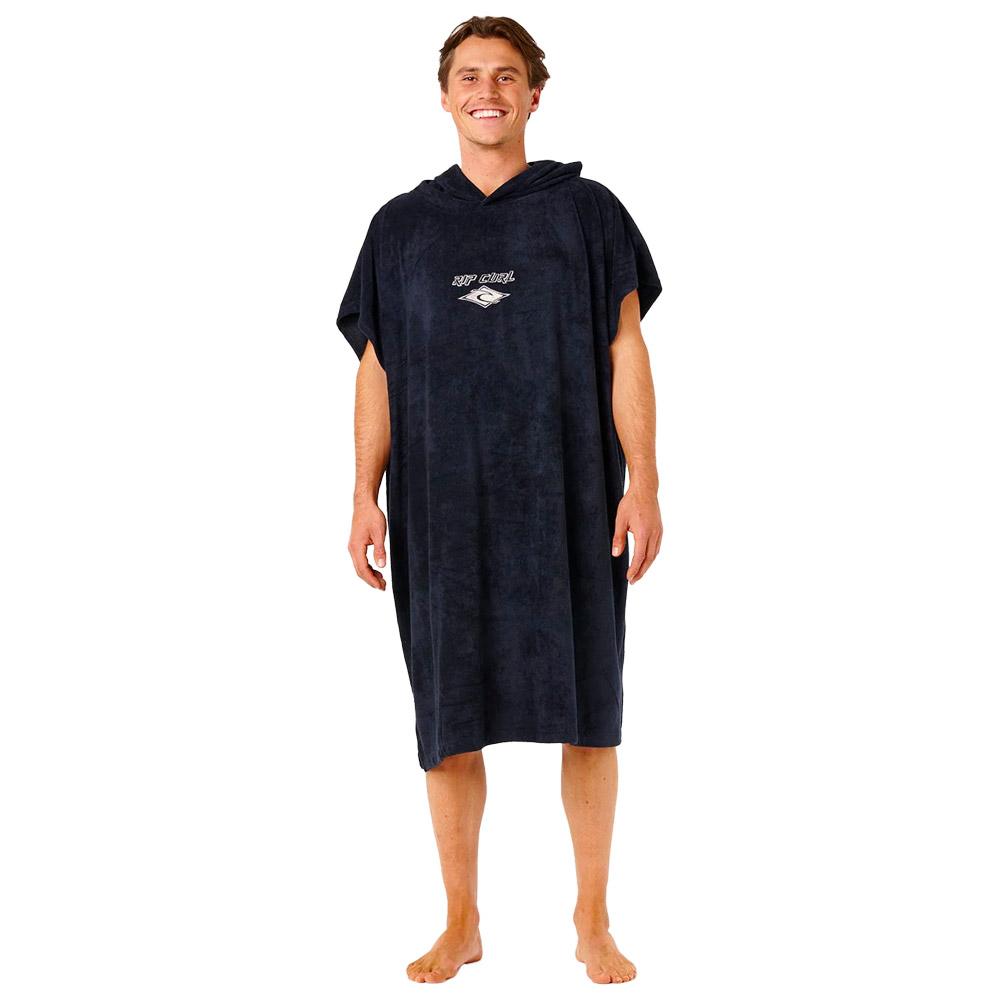 Rip Curl - Classic Surf Hooded Towel Black Off White - Changing Robe