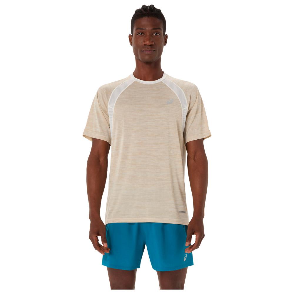 Asics - Road Short Sleeve Cream - L - Trail tee-shirt