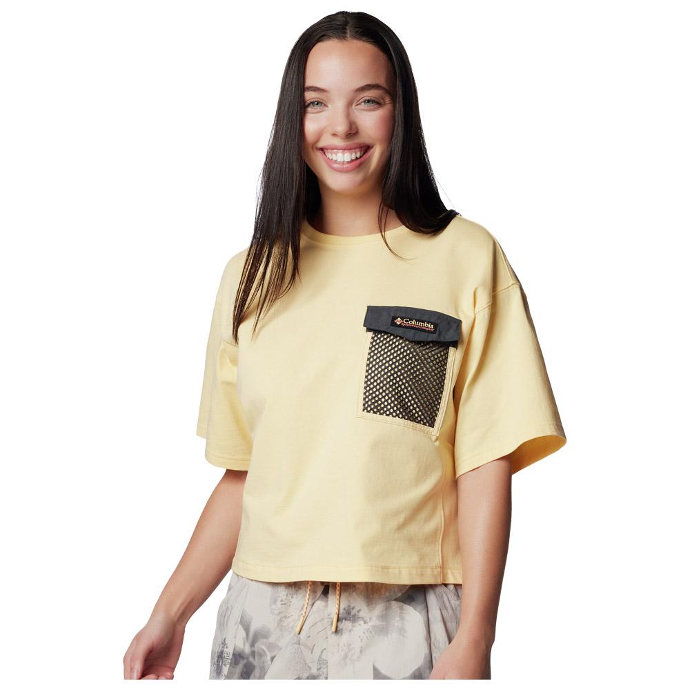 Columbia - Painted Peak Knit Ss Cropped Top W Sunkissed Shark - XS - Wander-T-Shirt - Größe XS - Sunkissed Shark - Damen - Glisshop.de