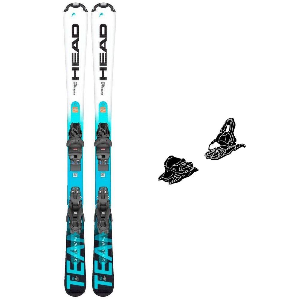 Head - Pack Ski Supershape Team Easy R Jr - 127 + Jrs 7.5 Gw Ca Br.78 Solid black speed blue - Ski - Größe 127 - Schwarz - Glisshop.de