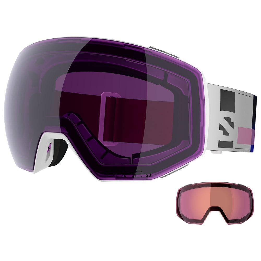 Salomon - Radium Prime White Addikt Sigma Sky Blue + Sigma Light Blue - Goggles