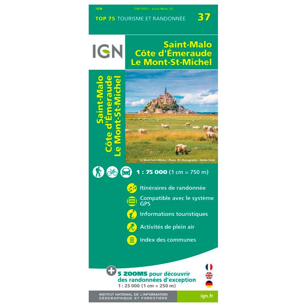 IGN - Saint Malo Côte d'Emeraude Mont-Saint-Michel - Map