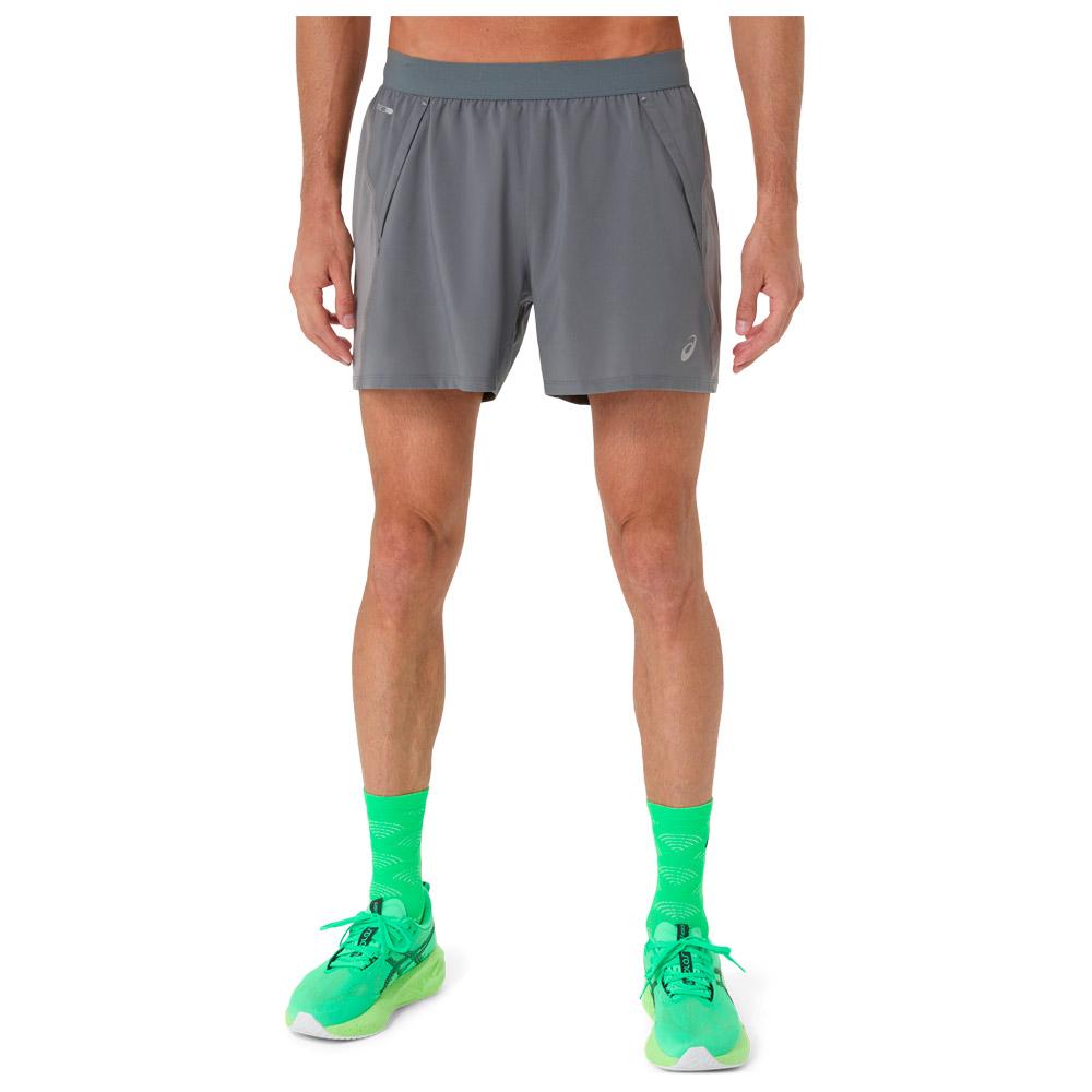 Asics - Road 5 In Short Clay Grey Steel - M - Trail-Shorts - Größe M - Grau - Herren - Glisshop.de