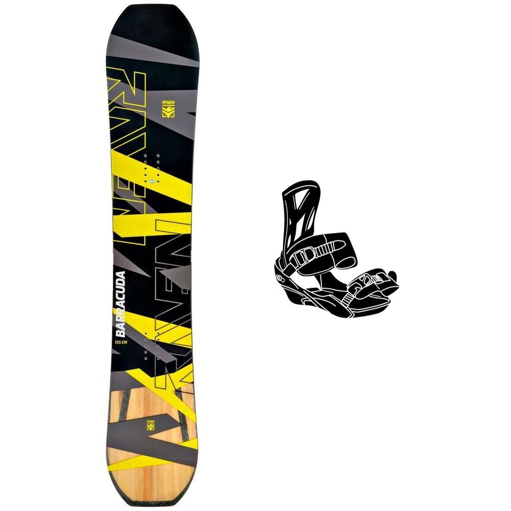 Raven - Pack Snowboard Barracuda Carbon - 157W + King Black - Snowboard