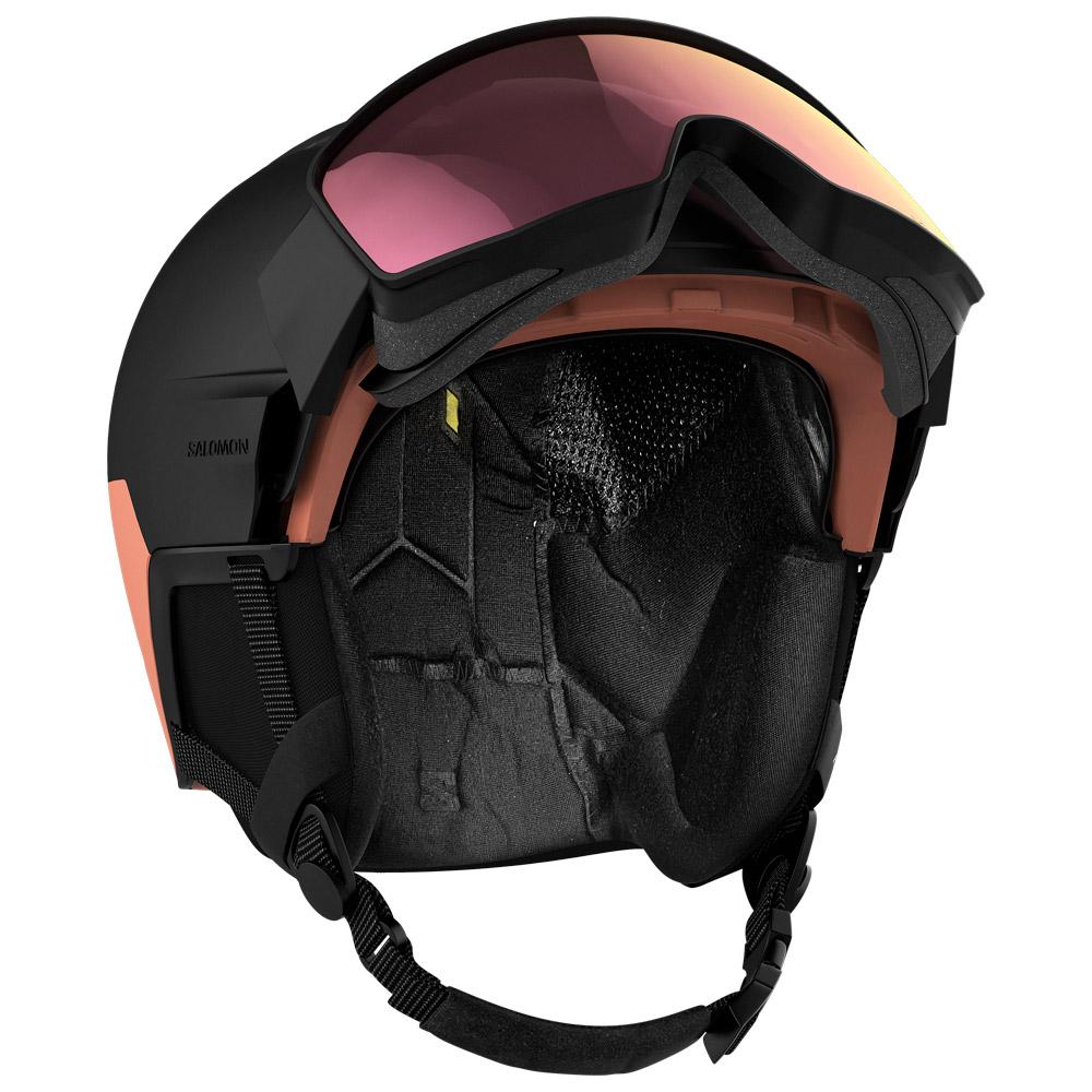 Casco con visera Salomon Driver Pro Sigma Mips Black Rose Gold
