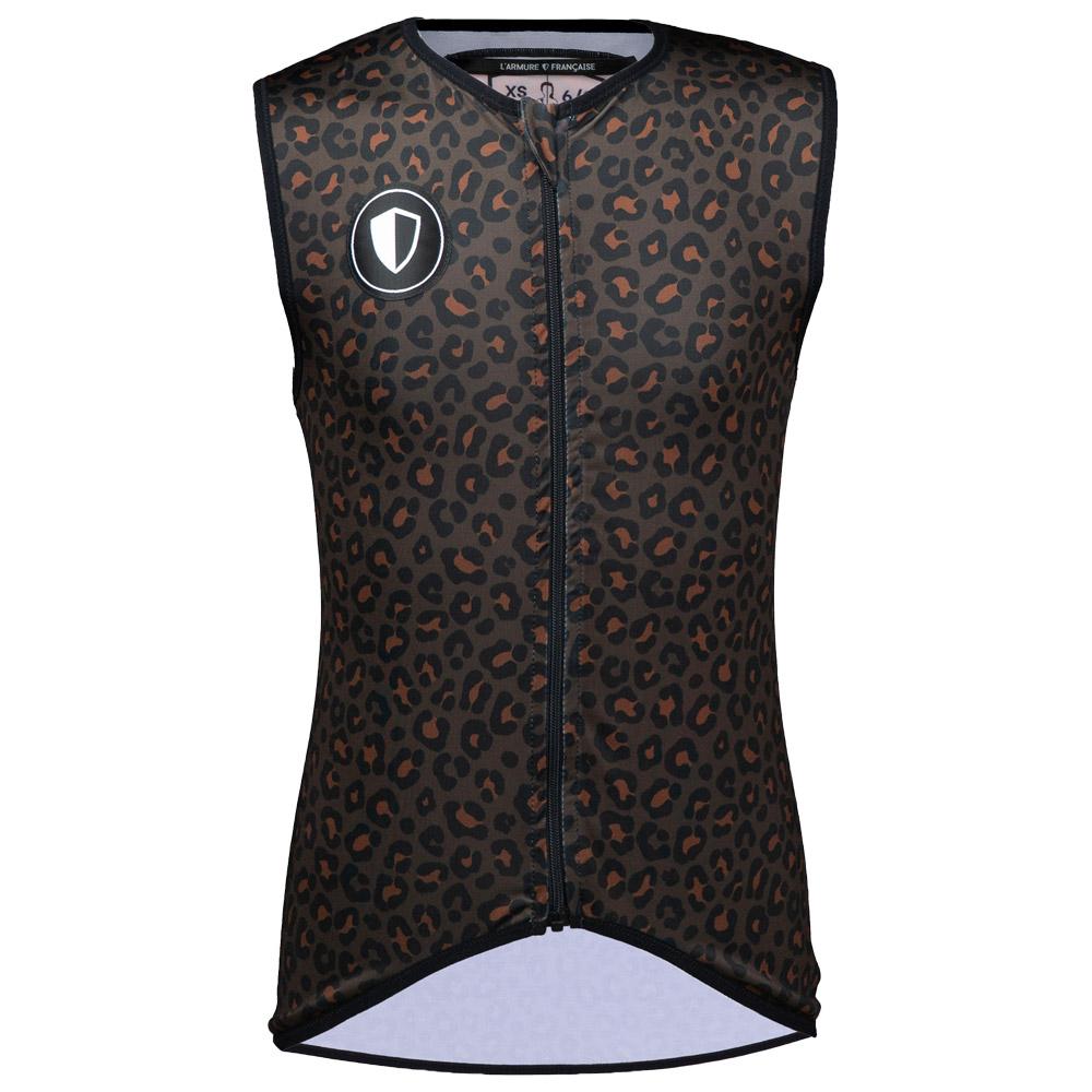 L°Armure Française - Ikki Junior Leopard Brown - 10-12 - Rückenschutz - Größe 10-12 - Braun - Glisshop.de