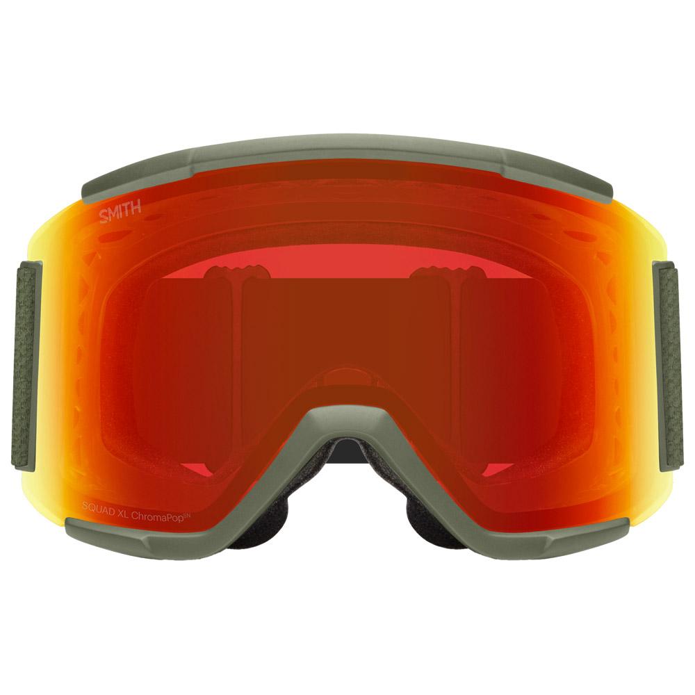 Smith Goggles Squad XL Fatigue Green Chromapop Everyday Red Mirror