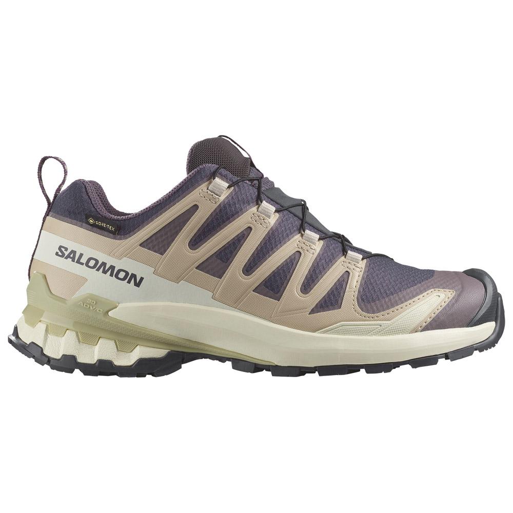 Salomon - Xa Pro 3D V9 Gore-Tex W Nine Iron Oxford Tan Alfalfa - 4.5 - Trailrunning-Schuhe - Größe 4.5 - Nine Iron OxfGoldd Tan Alfalfa - Damen - 
