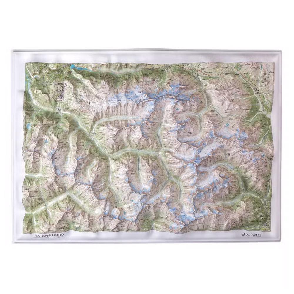 Deniveles - Les Ecrins Nord - Raised-relief map