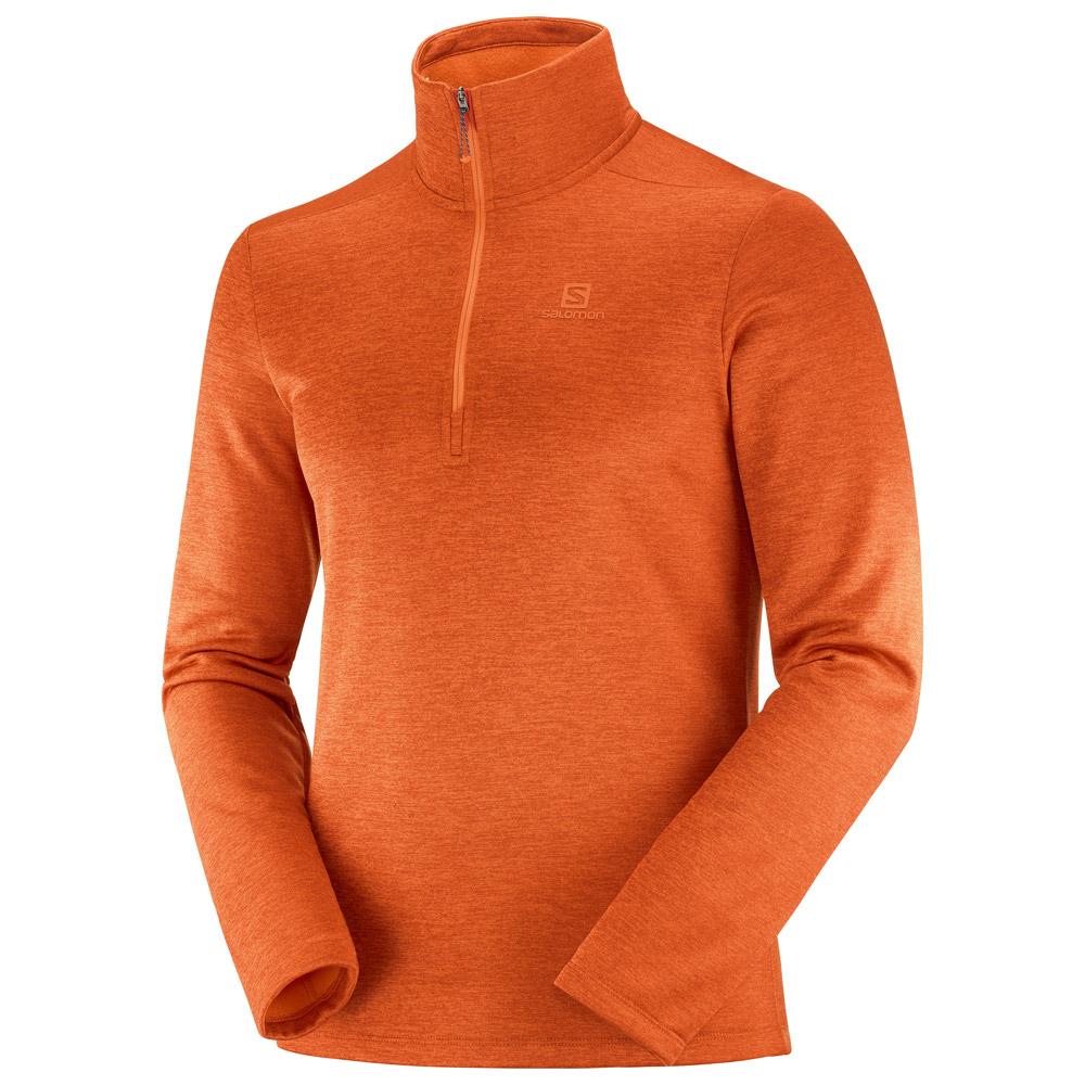 レビュー高評価のおせち贈り物 2021 Winter - Heather Orange Red Mid Zip Half Transition Fleece Salomon | Glisshop  スノーボード