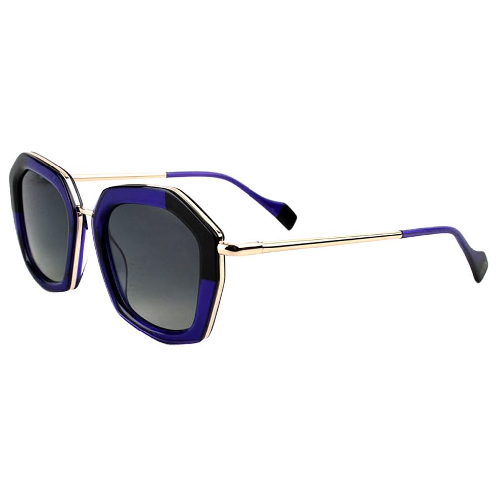 Binocle Eyewear - Rosalia Shiny Gold Purple Gradient Grey Polarized - Sonnenbrille