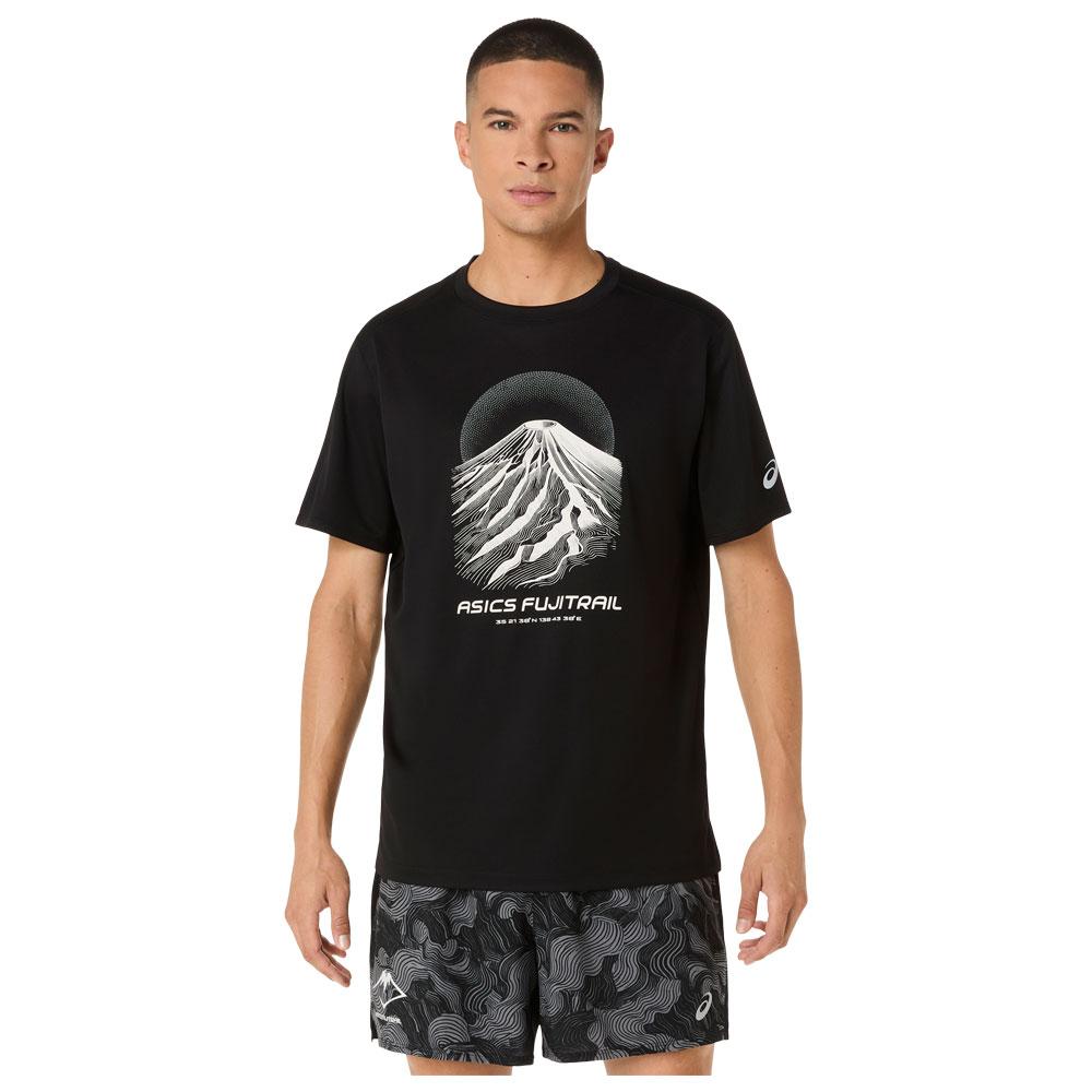 Asics - Fujitrail Logo Short Sleeve Black Cream Carbon - XL - Trail T-Shirt - Größe XL - Schwarz - Herren - Glisshop.de