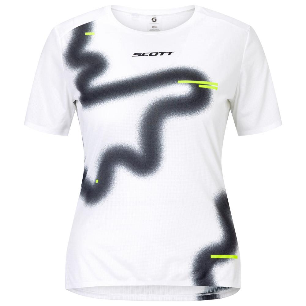 Scott - W's Rc Run Short Sleeve White Black - M - Trail tee-shirt