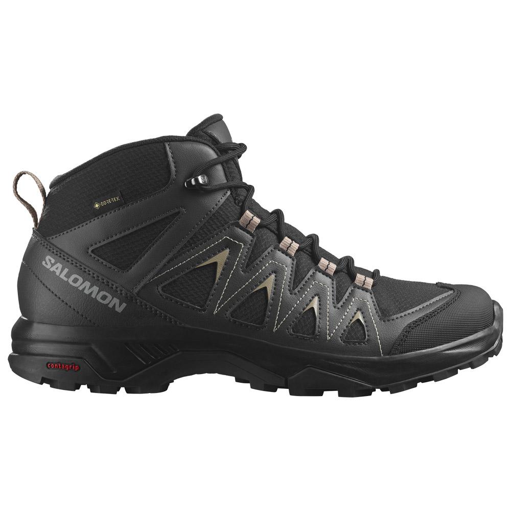 Chaussures de randonnee Salomon X Braze Mid Gore Tex Black Phantom Vintage Khaki