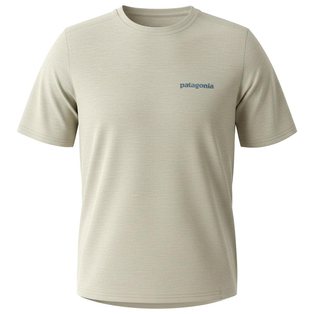 Patagonia - Cap Cool Daily Boardshort Logo Boa Dyno White - S - Wander-T-Shirt - Größe S - Weiß - Herren - Glisshop.de
