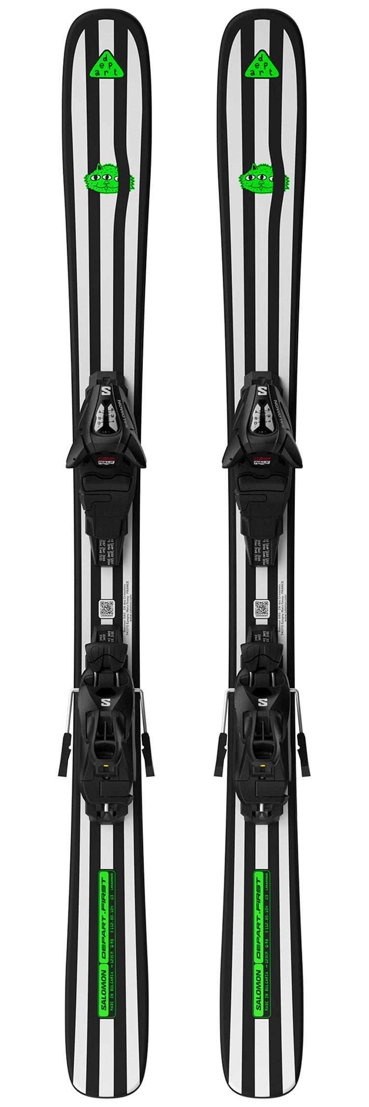 Salomon - Pack Ski L Départ First - 123 + L C5 Gw J85 Black Silver - Ski
