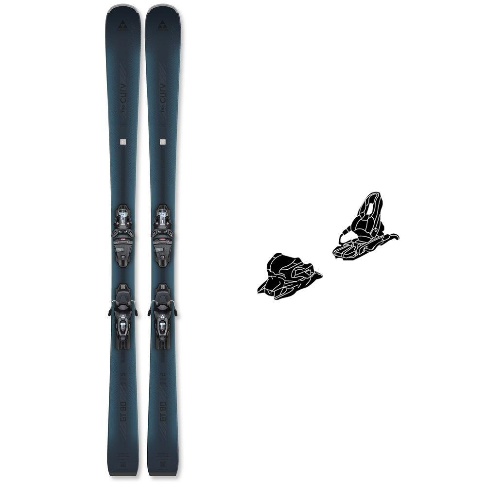 Fischer - Pack Ski The Curv Gt 80 Twin Pr - 173 + Rsw 11 Gw Powerrail Br. 85 Solid Black Black - Ski