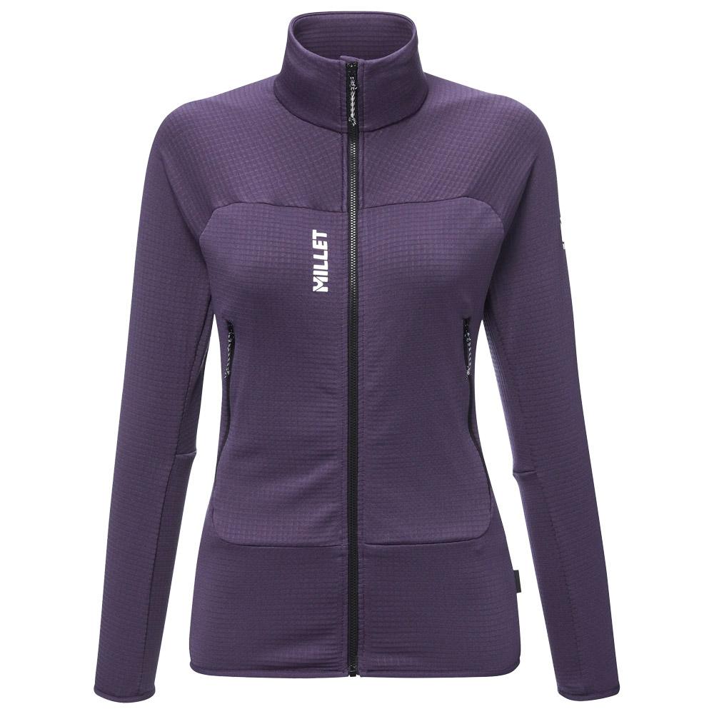Millet - Fusion Grid Jkt W Purple Velvet - S - Fleece - Größe S - Lila - Damen - Glisshop.de