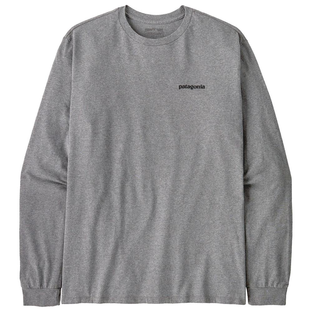 Patagonia - P-6 Logo Responsibili-Tee L/S Gravel Heather - XL - Tee-Shirt