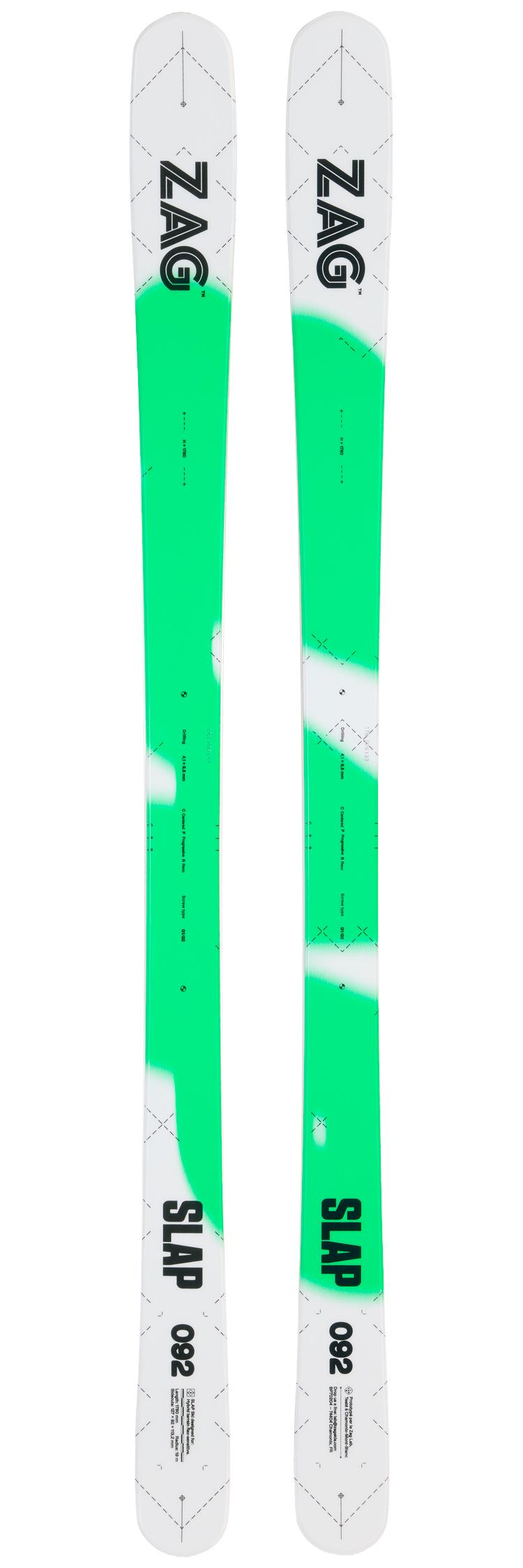 Zag - Pack Ski Slap 92 Green - 185 + 11.0 Tp 100mm Black Anthracite - Ski