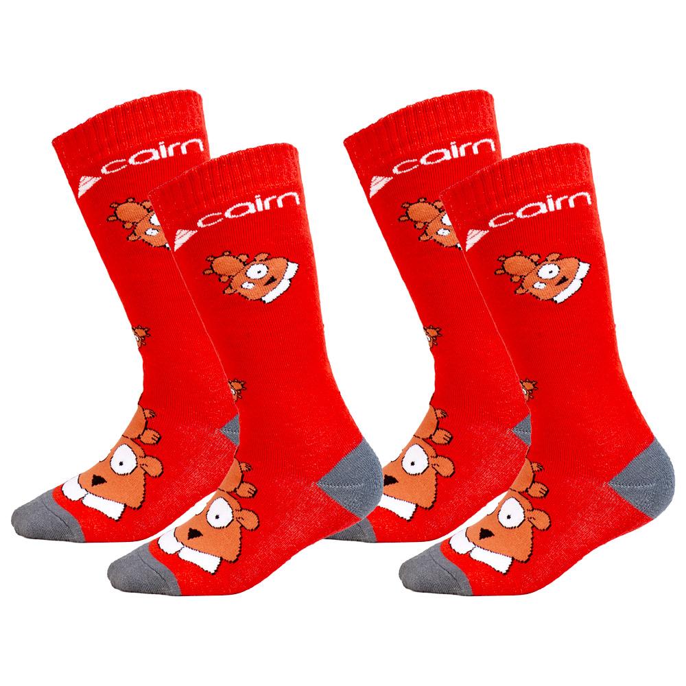 Cairn - Duo Pack Spirit Junior Red Marmot - 35-38 - Socken - Größe 35-38 - Rot - Glisshop.de
