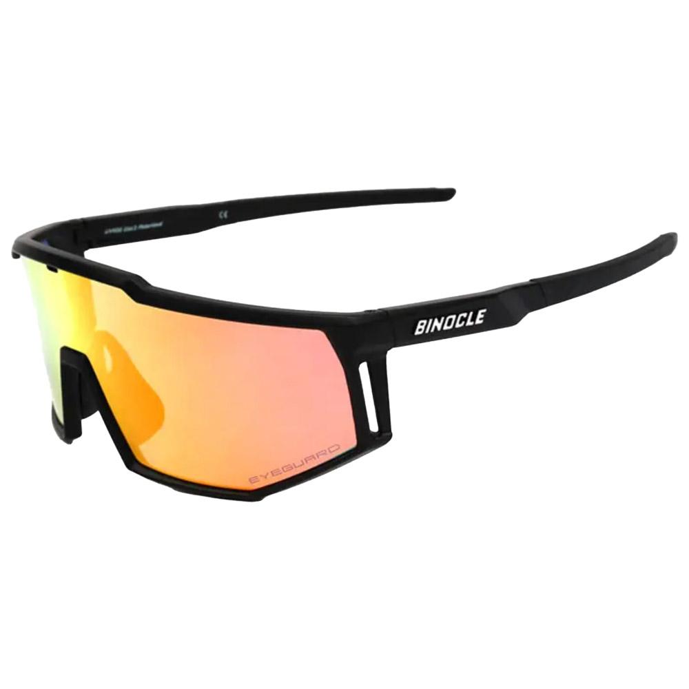 Binocle Eyewear - Horizon Shiny Black Red Fire Mirror Polarized - Sonnenbrille - Schwarz - Glisshop.de