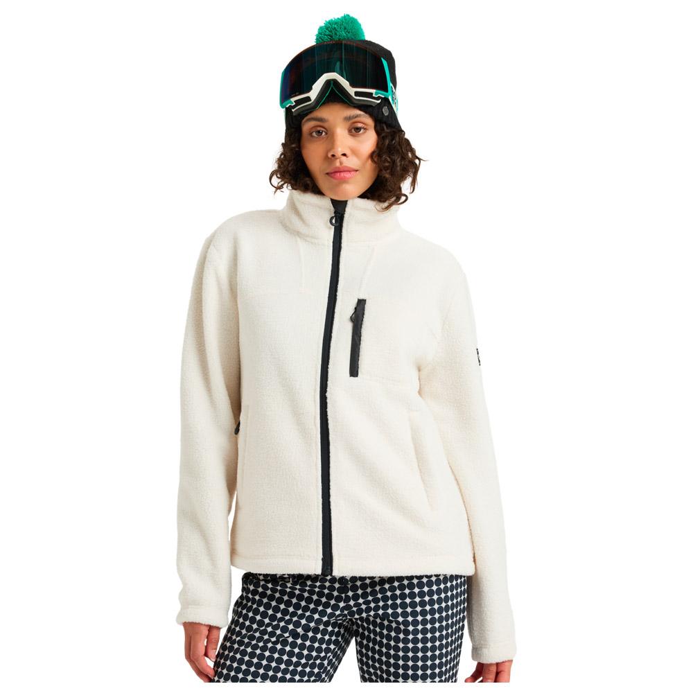 Roxy - Alabama Full Zip Solid Whisper White - XS - Fleece