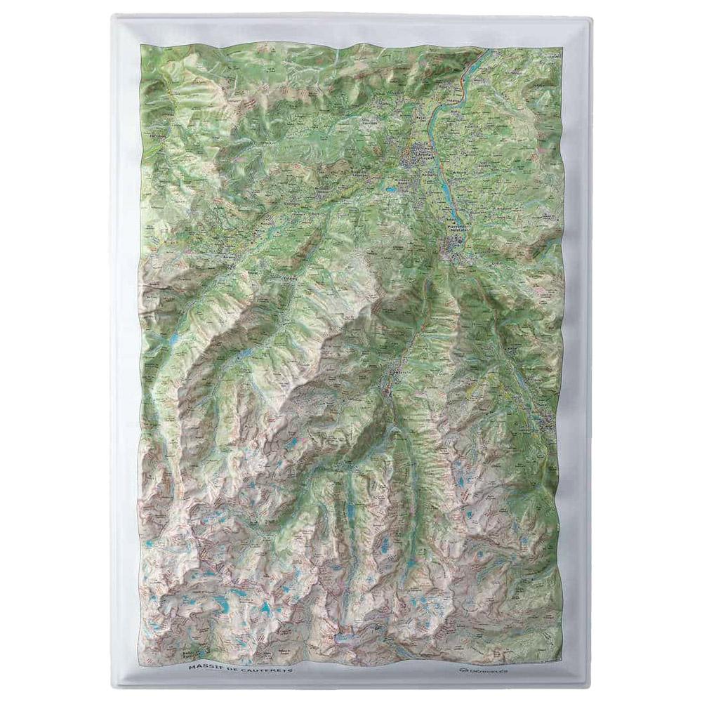 Deniveles - Massif de Cauterets - Raised-relief map