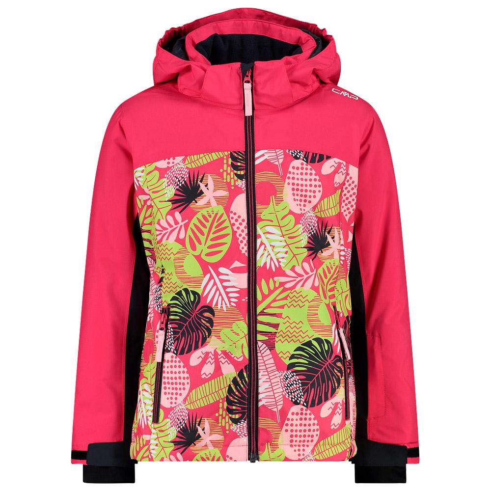 CMP - Kid Girl Jacket Snaps Hood Carminio Pink - 140 - Ski Jacket