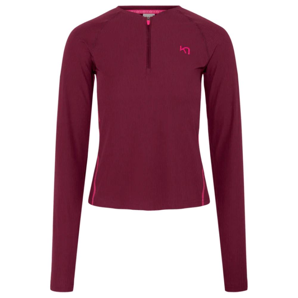Kari Traa - Linnea Long Sleeve Wine - XS - Trail tee-shirt