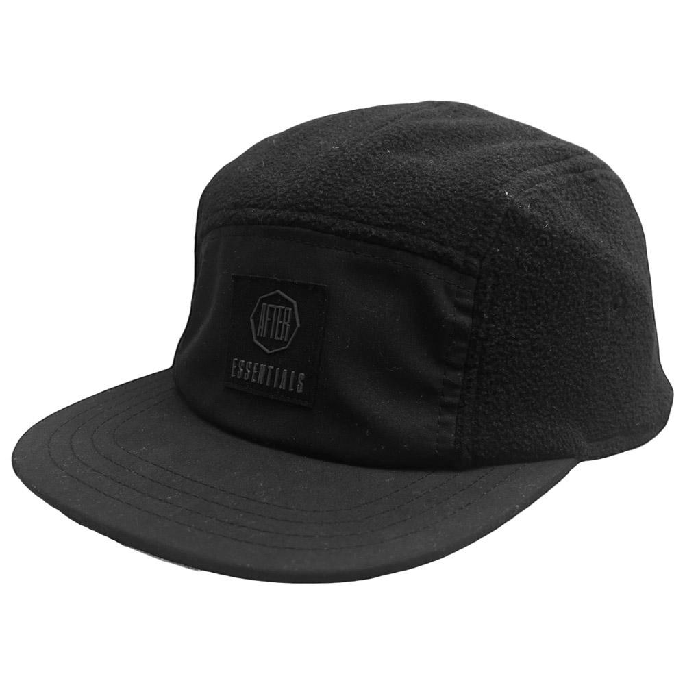 After Essentials - Fleeced 5 Panels Cap Jet Black - Cap - Schwarz - Glisshop.de