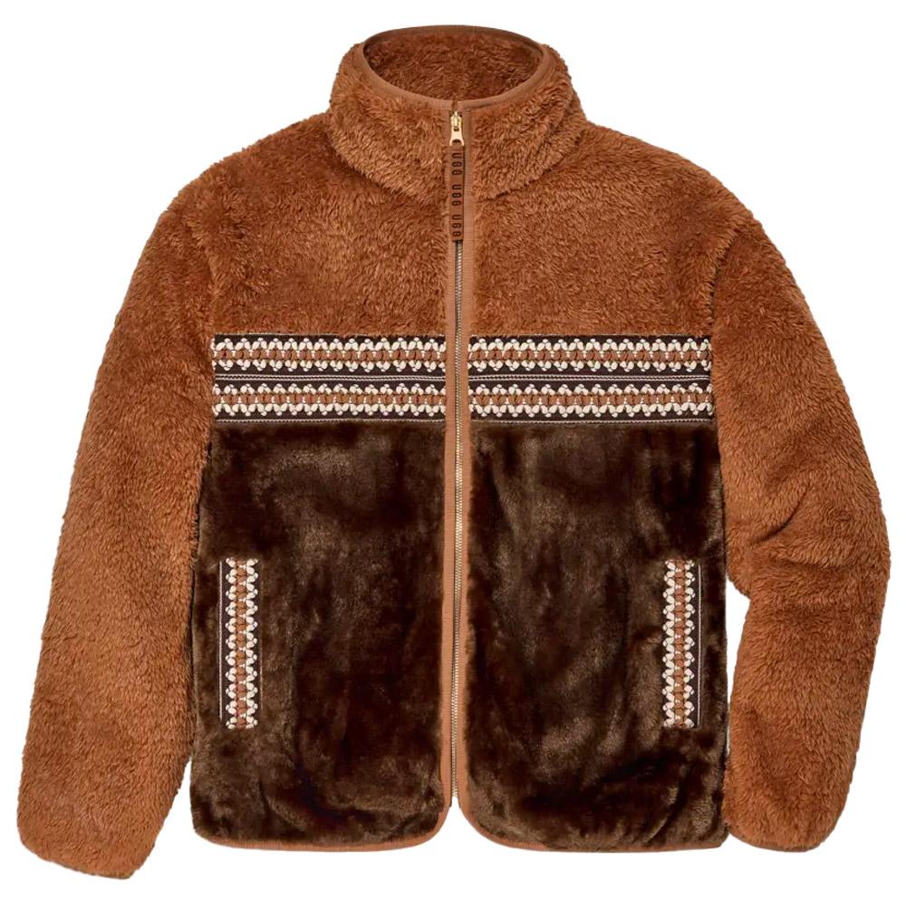 UGG Fleece W Marlene Sherpa Jacket H Braid Chestnut - Winter