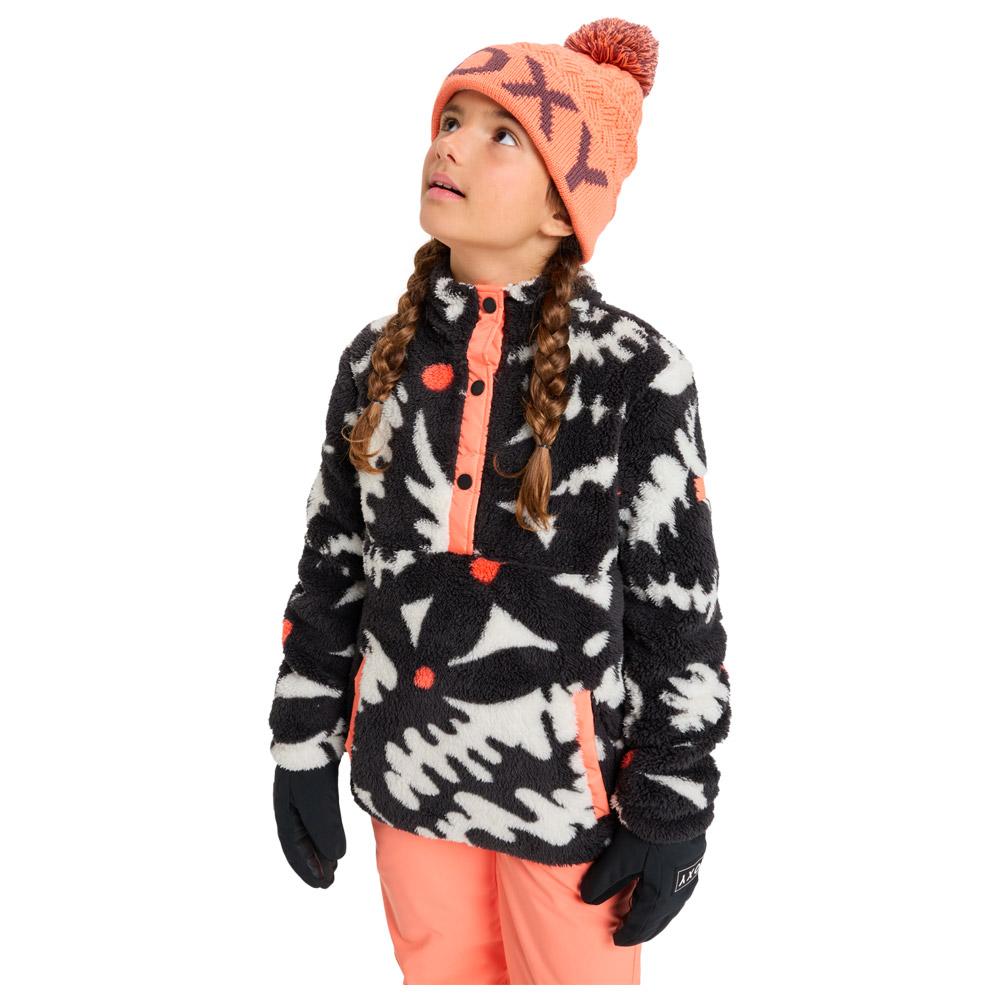 Roxy - Alabama Girl True Black Big Flower - 14 ans - Fleece - Größe 14 ans - Schwarz - Glisshop.de