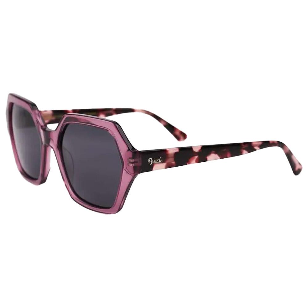 Binocle Eyewear - Roma Shiny Purpl Tortoise Pink Gradient Grey Polarized - Sunglasses
