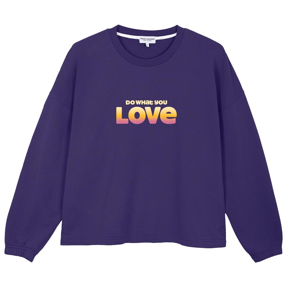 French Disorder - Nora Warmy Love On Top Blue Violet - M - Sweatshirt - Größe M - Blau - Damen - Glisshop.de