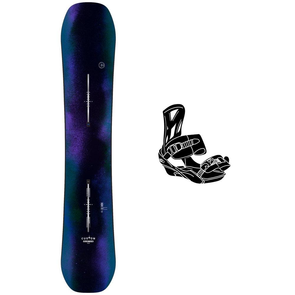 Burton - Pack Snowboard Custom Faded - 162 + Mission - Snowboard