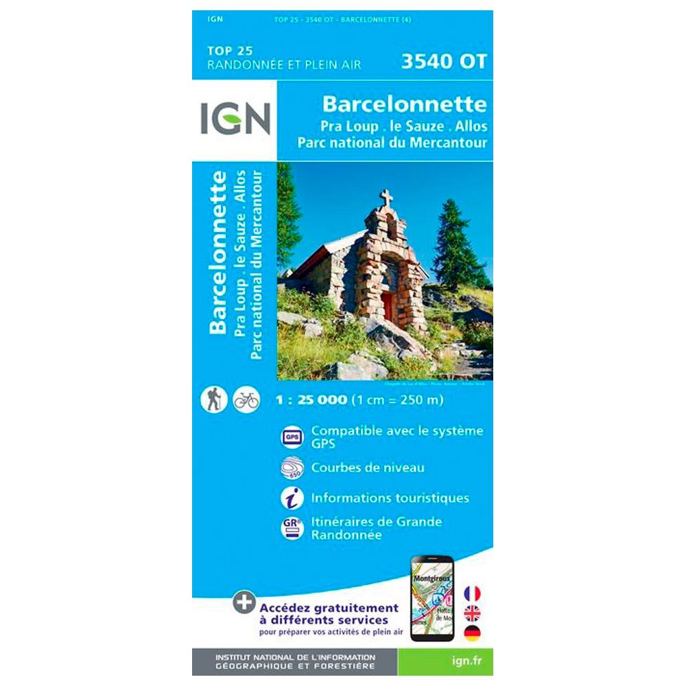 IGN - 3540Otr Barcelonnette, Pra Loup, le Sauze, Allos, Parc national du Mercantour - Résistante - Karte - Glisshop.de