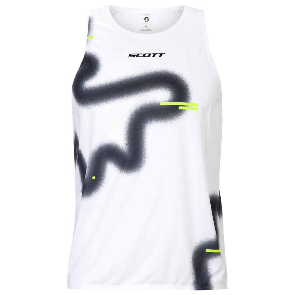 Scott - Tank Rc Run White Black - L - Trail tee-shirt