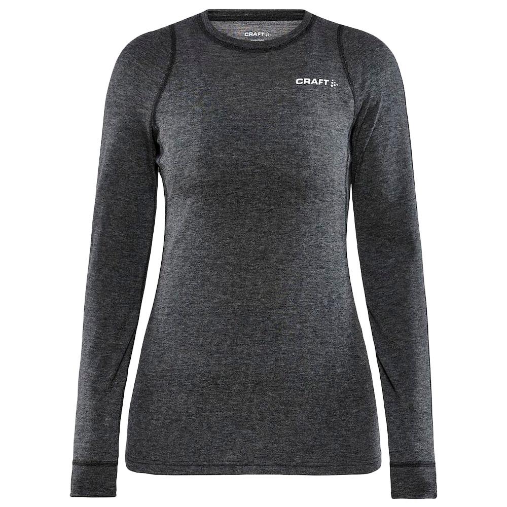 Craft - Core Wool Merino Ls Tee W Black Melange - S - Technical underwear