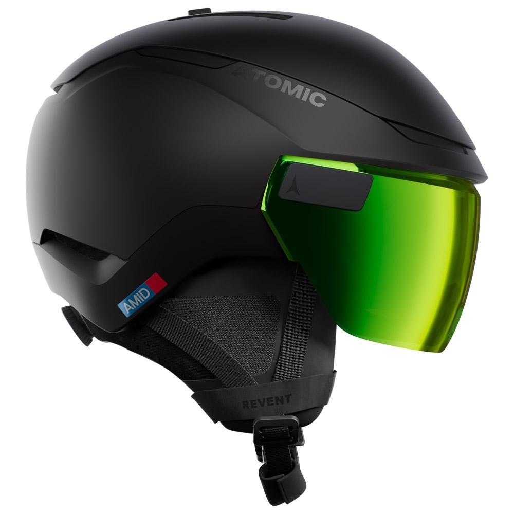 Atomic - Revent Gt Amid Visor Hd Photo Black Green Gold - M - Visor Helme - Größe M - Schwarz - Glisshop.de