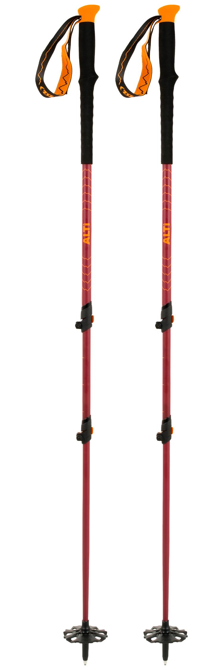 TSL - Alti Carbon 3 Ultra Mid Twist 110-140 cm Orange - Hiking poles