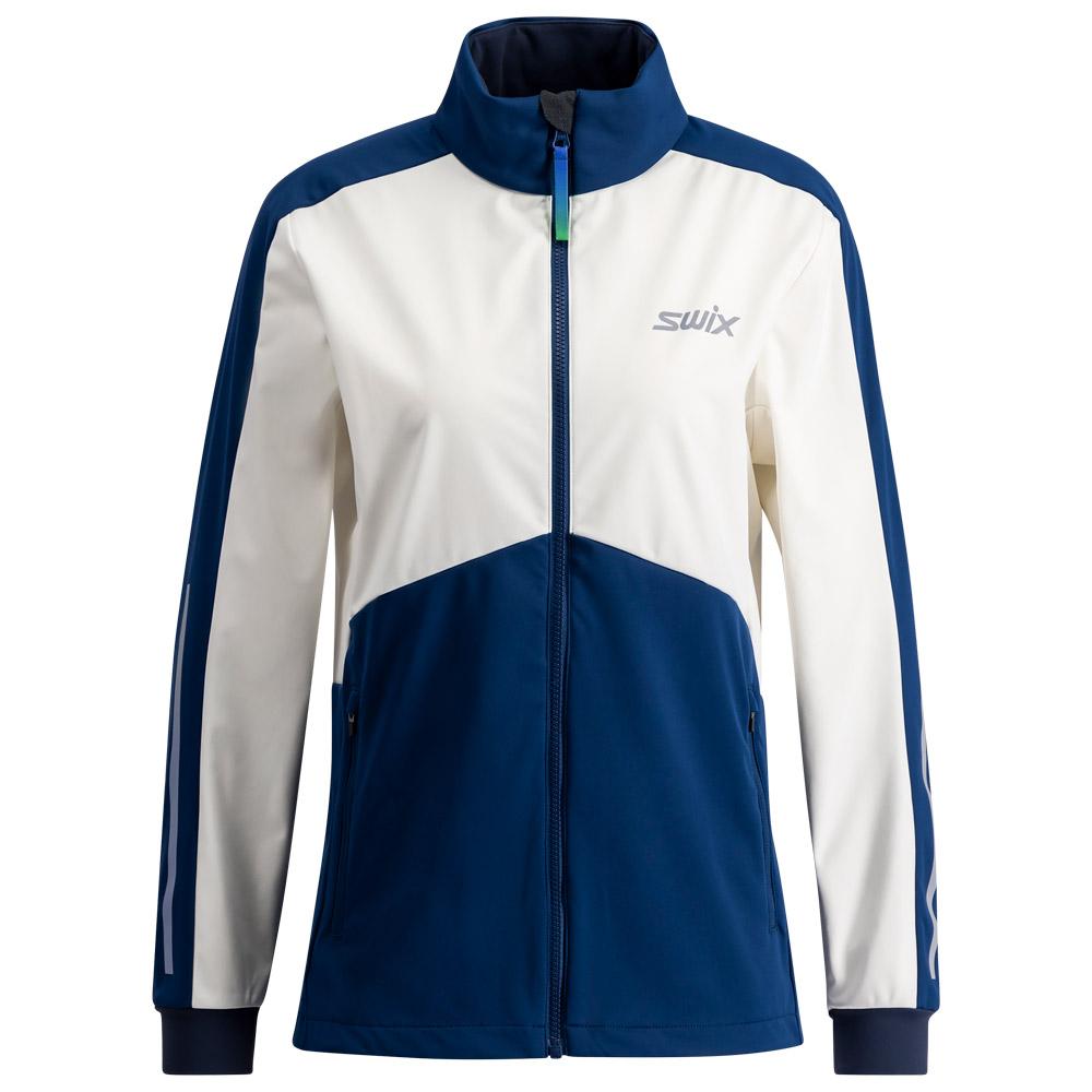Swix - Cross Jacket W Estate Blue White - XS - Nordic jacket
