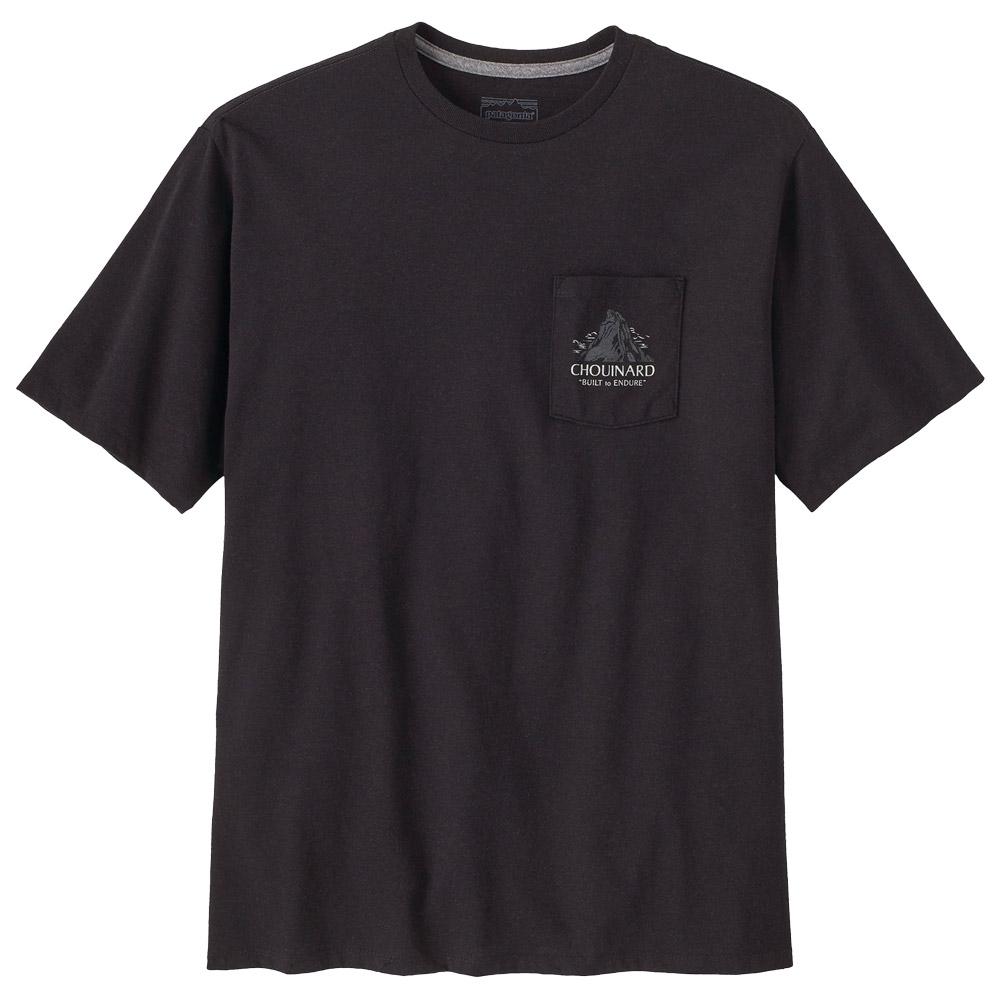Patagonia - Chouinard Crest Pocket Responsibili-Tee Ink Black - S - T-Shirt - Größe S - Schwarz - Herren - Glisshop.de