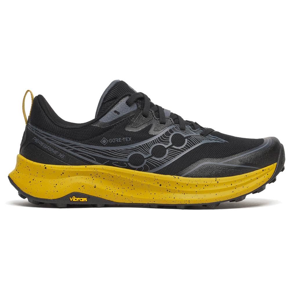 Saucony - Peregrine 16 Gore Tex Black Oil - 9 - Trailrunning-Schuhe - Größe 9 - Schwarz - Herren - Glisshop.de